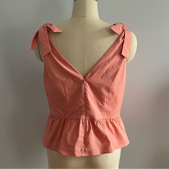Express Bow Shoulder Peplum Top- Pink- Size Large- NWT - Picture 6 of 10